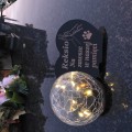 ZNICZ SOLARNY LED dla Psa/Kota statuetka serce  grawer IMIĘ  lampka 3D