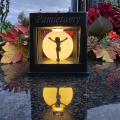 ZNICZ SOLARNY LED LAMPION NA GRÓB STATUETKA CMENTARZ JEZUS NOWOSCI MOSIĄDZ