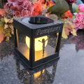 ZNICZ SOLARNY LED LAMPION NA GRÓB STATUETKA CMENTARZ JEZUS NOWOSCI MOSIĄDZ