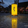 ZNICZ SOLARNY LED LAMPION NA GRÓB STATUETKA CMENTARZ KRZYŻ NOWOSCI RÓŻA