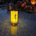 ZNICZ SOLARNY LED LAMPION NA GRÓB STATUETKA CMENTARZ KRZYŻ NOWOSCI RÓŻA