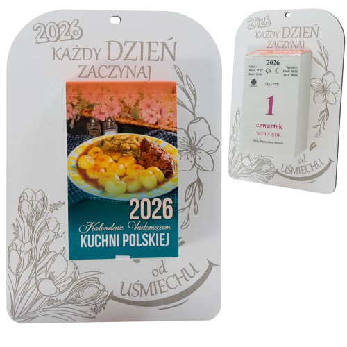 Kalendarz 2026 Zdzierak KUCHNIA POLSKA Zrywany bloczkowy podkładka ścienna