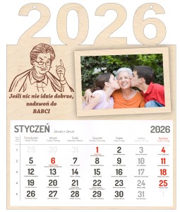KALENDARZ NA DZIEŃ BABCI DZIADKA WISZĄCY 2026R