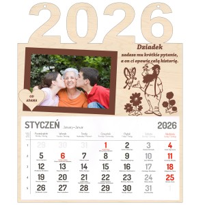 KALENDARZ NA DZIEŃ BABCI DZIADKA WISZĄCY 2026r NAŚCIENNY