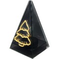 Znicz led ZŁOTA CHOINKA efekt płomienia LAMPION NA GRÓB cmentarz statuetka