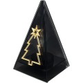 Znicz led ZŁOTA CHOINKA efekt płomienia LAMPION NA GRÓB cmentarz statuetka