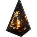 Znicz led ZŁOTA CHOINKA efekt płomienia LAMPION NA GRÓB cmentarz statuetka