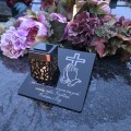 Solarny znicz LED STATUETKA NA CMENTARZ GRÓB DUŻA wieczna lampka nagrobna