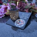 Solarny znicz LED STATUETKA NA CMENTARZ GRÓB DUŻA wieczna lampka nagrobna