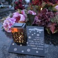 Solarny znicz LED STATUETKA NA CMENTARZ GRÓB DUŻA wieczna lampka nagrobna