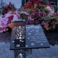 Solarny znicz LED STATUETKA NA CMENTARZ GRÓB DUŻA wieczna lampka nagrobna