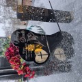 Znicz solarny  LED STATUETKA NA CMENTARZ GRÓB DUŻA wieczna lampka nagrobna