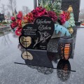 Znicz solarny  LED STATUETKA NA CMENTARZ GRÓB DUŻA wieczna lampka nagrobna