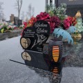 Znicz solarny  LED STATUETKA NA CMENTARZ GRÓB DUŻA wieczna lampka nagrobna