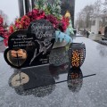 Znicz solarny  LED STATUETKA NA CMENTARZ GRÓB DUŻA wieczna lampka nagrobna