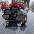 Znicz solarny  LED STATUETKA NA CMENTARZ GRÓB DUŻA wieczna lampka nagrobna
