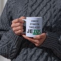 KUBEK ZABAWNY ŚMIESZNY PREZENT DO PRACY OWOC ŻYWOTA TWOJEGO JE ZUS WZORY