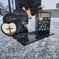 Znicz LED KOCHANA BABCIA Pamięci Duży Lampion DZIEŃ BABCI Wieczna Lampka