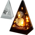 Znicz LED Piramida 20cm PERSONALIZOWANY grawer ZDJĘCIE Babcia Dziadek