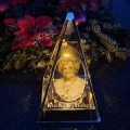 Znicz LED Piramida 20cm PERSONALIZOWANY grawer ZDJĘCIE Babcia Dziadek
