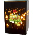 Znicz LED Wielkanocny koszyczek z jajkami lampion na grób dekoracja lustro