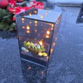 Znicz LED Wielkanocny koszyczek z jajkami lampion na grób dekoracja lustro