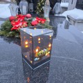 Znicz LED Wielkanocny koszyczek z jajkami lampion na grób dekoracja lustro