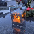 ZNICZ LED efekt płomienia LAMPION na GRÓB cmentarz WIELKANOC BARANEK