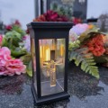 ZNICZ SOLARNY LED LAMPION LAMPA NA GRÓB STATUETKA NA CMENTARZ