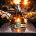 ZNICZ LED efekt płomienia LAMPION na GRÓB cmentarz WIELKANOC LATARENKA