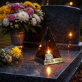 ZNICZ LED efekt płomienia LAMPION na GRÓB cmentarz WIELKANOC LATARENKA