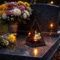 ZNICZ LED efekt płomienia LAMPION na GRÓB cmentarz WIELKANOC BARANEK