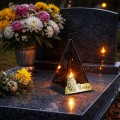 ZNICZ LED efekt płomienia LAMPION na GRÓB cmentarz WIELKANOC PISANKI