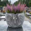 Donica cmentarna SERCE ANIOŁ SKRZYDŁA krzyż dekoracja grób DONICZKA