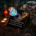 Znicze ZNICZ SOLARNY NA cmentarz GRÓB LED RÓŻA BIAŁY + RGB duży LAMPION